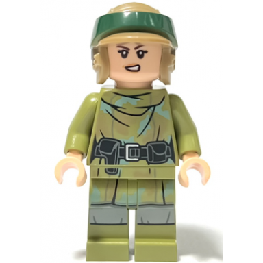 princess leia - olive green endor outfit helmet
