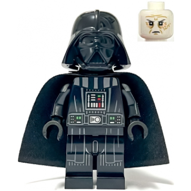 darth vader - printed arms traditional starched fabric cape white head with frown
