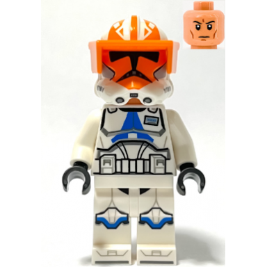 clone captain vaughn 501st legion 332nd company phase 2 - helmet with holes and togruta markings orange visor