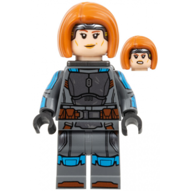 bo-katan kryze - printed arms dark orange hair