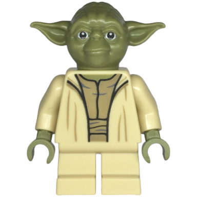 yoda - olive green open robe with small creases