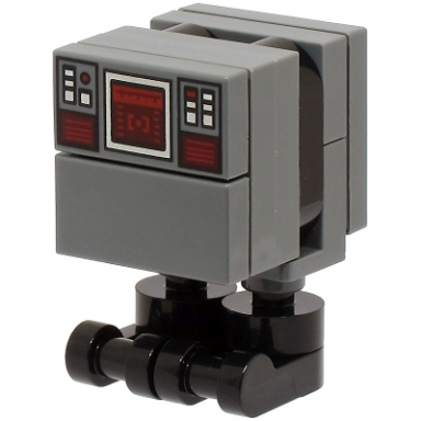 gonk droid gnk power droid - dark bluish gray body with dark red control panel black feet