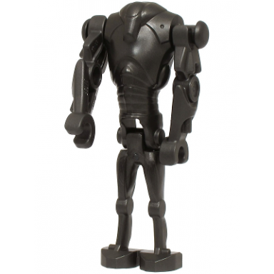 super battle droid - pearl dark gray narrow head chest light indent