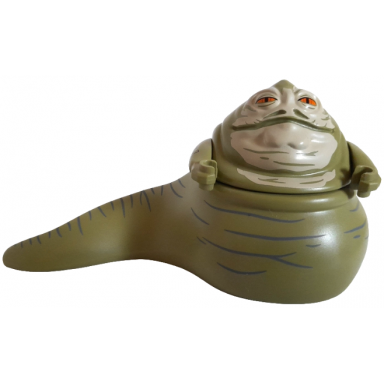 jabba the hutt - olive green tan face dark bluish gray wrinkles