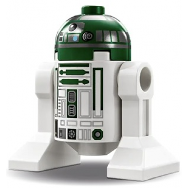 astromech droid r4-p44 - dark silver band around dome 75402