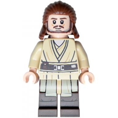 qui-gon jinn - dark brown legs and beard