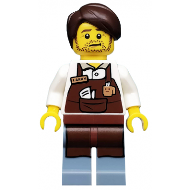 larry the barista the lego movie minifigure only without stand and accessories