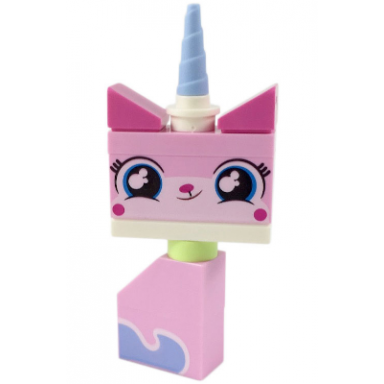 unikitty - sitting lopsided grin