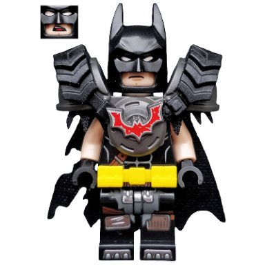 batman - battle ready tire armor tattered cape yellow utility belt