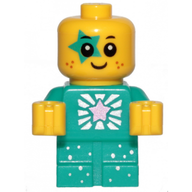 sparkle baby - dark turquoise star around eye