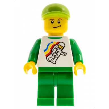 lego brand store male classic space minifigure floating - victor