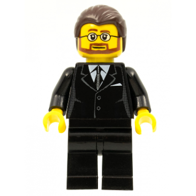 lego brand store male black suit - victor