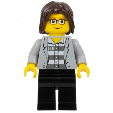 lego brand store male jail prisoner jacket over prison stripes no specific back printing leeds