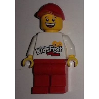 lego brand store male kidsfest torso red hat and legs no back printing - lego store at kidsfest