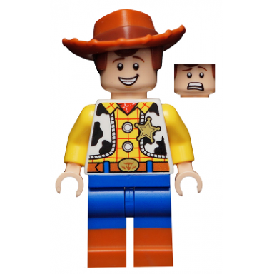 woody - normal legs minifigure head smile with teeth scared