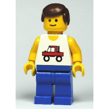 trucker - blue legs brown male hair