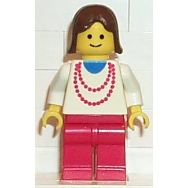 necklace red - red legs brown female hair