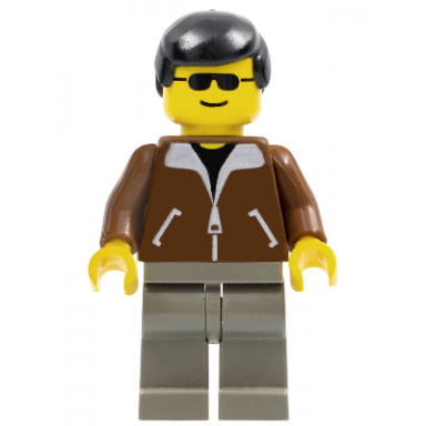 jacket brown - dark gray legs black male hair
