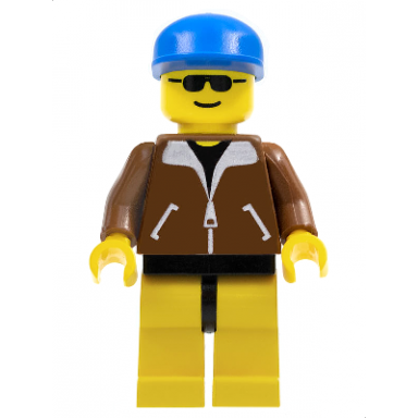 jacket brown - yellow legs blue cap