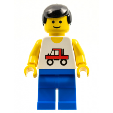 trucker - blue legs black male hair