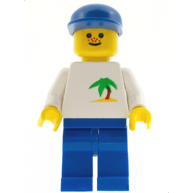 palm tree - blue legs blue cap