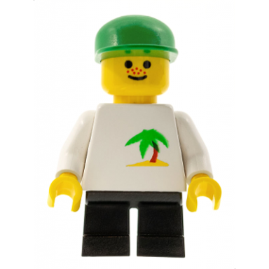 palm tree - black short legs green cap