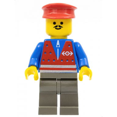 red vest and zipper - dark gray legs red hat