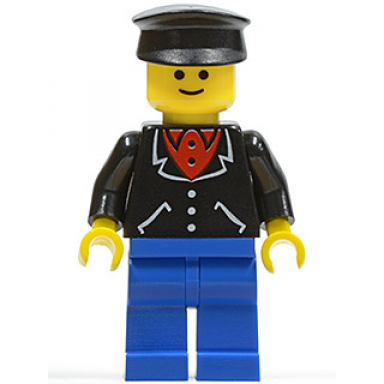 suit with 3 buttons black - blue legs black hat