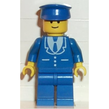 suit with 3 buttons blue - blue legs blue hat