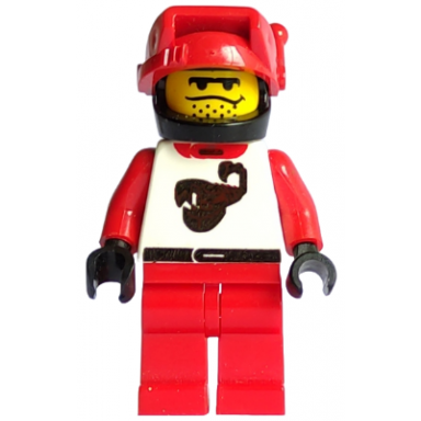 race - driver red scorpion black helmet