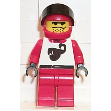 race - driver red scorpion red helmet