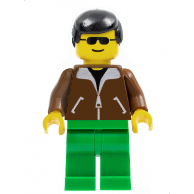 jacket brown - green legs black male hair