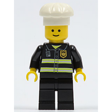 fire - reflective stripes black legs white chef toque