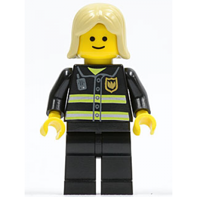 fire - reflective stripes black legs tan female hair