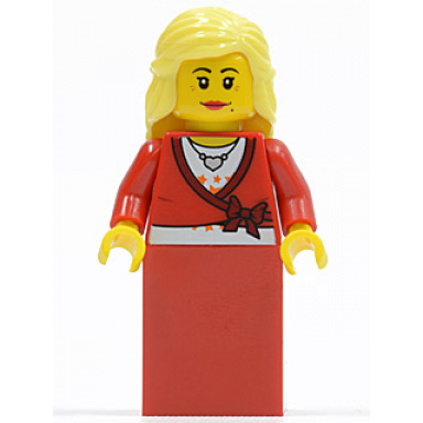 sweater cropped with bow heart necklace red skirt bright light yellow female hair mid-length