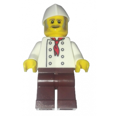 chef moustache dark tan and gray sideburns stubble no wrinkles front or back
