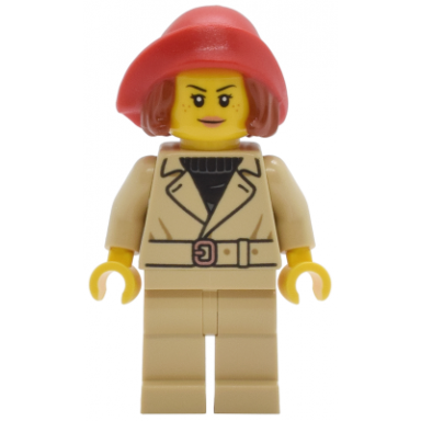 tudor house patron food critic - tan jacket and legs red hat with hair soft folded brim