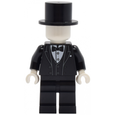tudor house haberdashery mannequin - black tuxedo legs and top hat