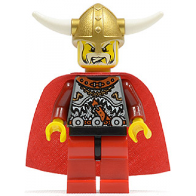 viking red chess king - horns glued to helmet
