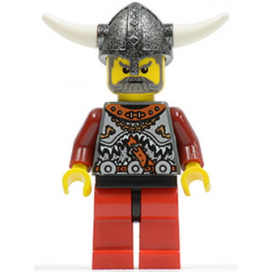 viking red chess bishop - horns glued to helmet