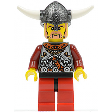 viking red chess pawn - horns glued to helmet