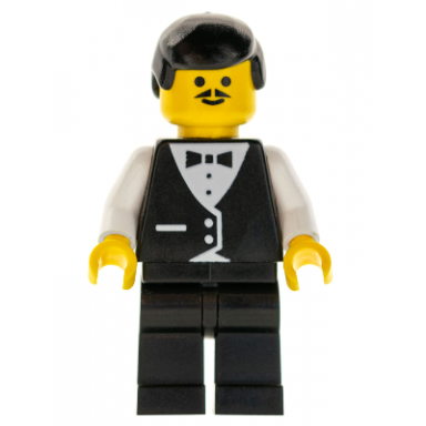 town vest formal - waiter with moustache