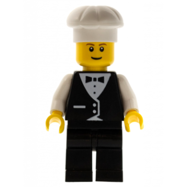 town vest formal - waiter with chefs hat