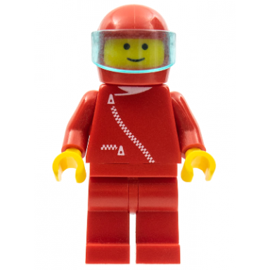 jacket with zipper - red red legs red helmet trans-light blue visor