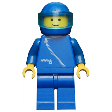 jacket with zipper - blue blue legs blue helmet trans-light blue visor