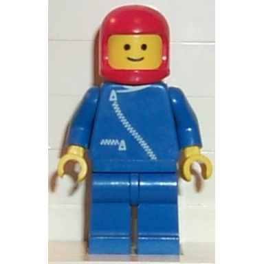 jacket with zipper - blue blue legs red classic helmet
