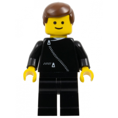jacket with zipper - black black legs brown male hair