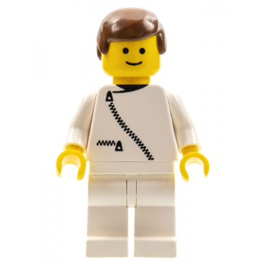jacket with zipper - white white legs brown male hair