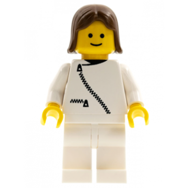 jacket with zipper - white white legs brown female hair
