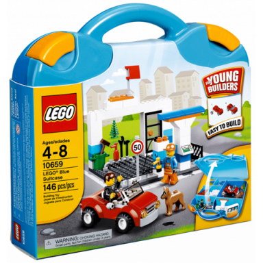 lego blue suitcase